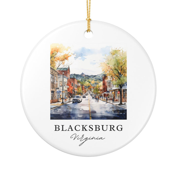 Blacksburg Virginia Ornament: Unique Blacksburg Souvenir, Blacksburg Virginia Xmas Decor, and Authentic Blacksburg Gift
