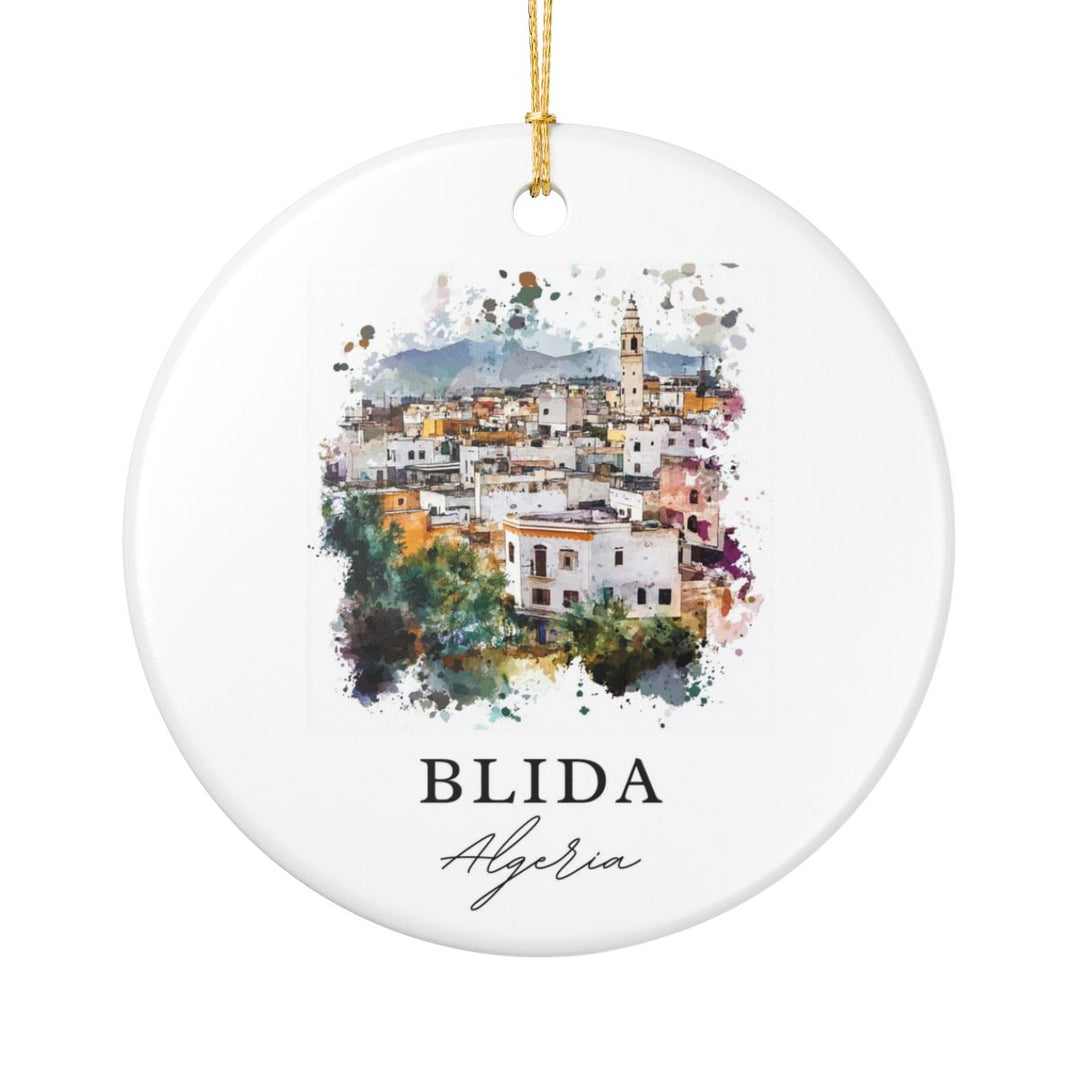 Blida Algeria Ornament: Unique Blida Algeria Souvenir, Blida Algeria Xmas Decor, and Authentic Blida Algeria Gift