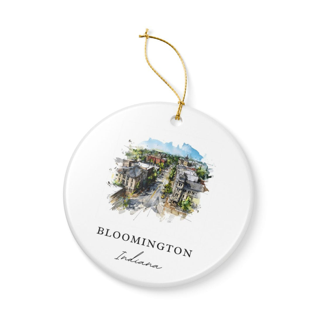 Bloomington Indiana Ornament: Unique Bloomington Souvenir, Bloomington Indiana Xmas Decor, and Authentic Bloomington Gift