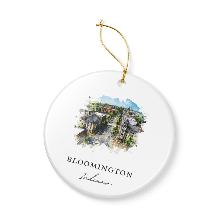 Bloomington Indiana Ornament: Unique Bloomington Souvenir, Bloomington Indiana Xmas Decor, and Authentic Bloomington Gift