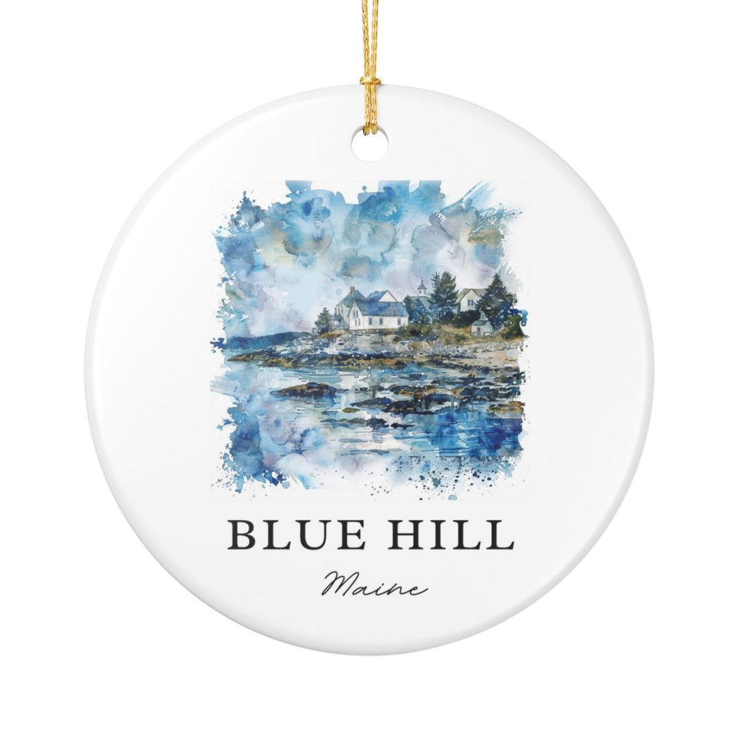 Blue Hill Maine Ornament: Unique Blue Hill Souvenir, Blue Hill Maine Xmas Decor, and Authentic Blue Hill Gift