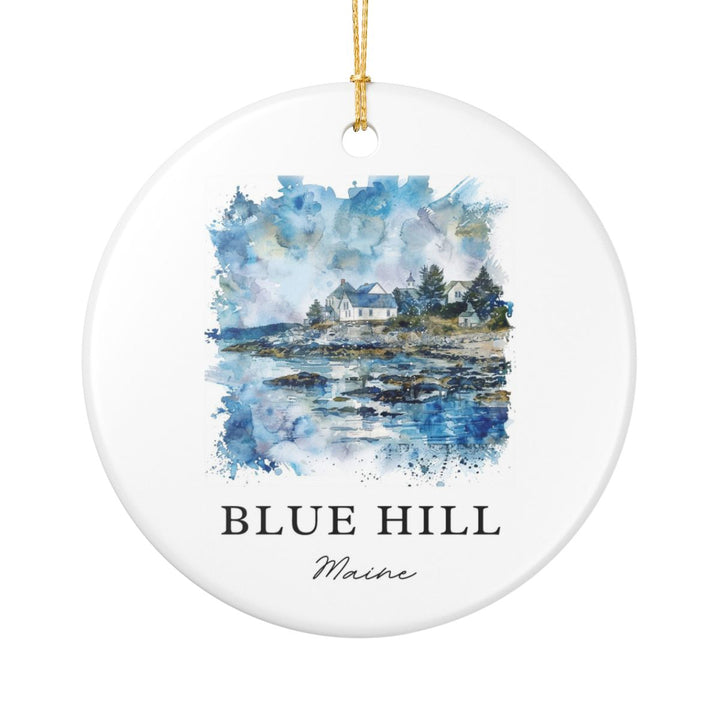 Blue Hill Maine Ornament: Unique Blue Hill Souvenir, Blue Hill Maine Xmas Decor, and Authentic Blue Hill Gift