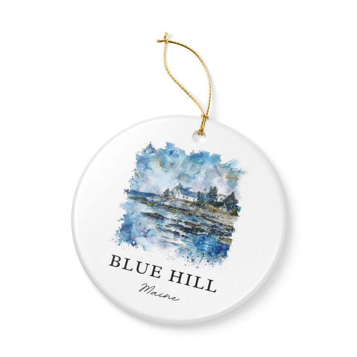 Blue Hill Maine Ornament: Unique Blue Hill Souvenir, Blue Hill Maine Xmas Decor, and Authentic Blue Hill Gift