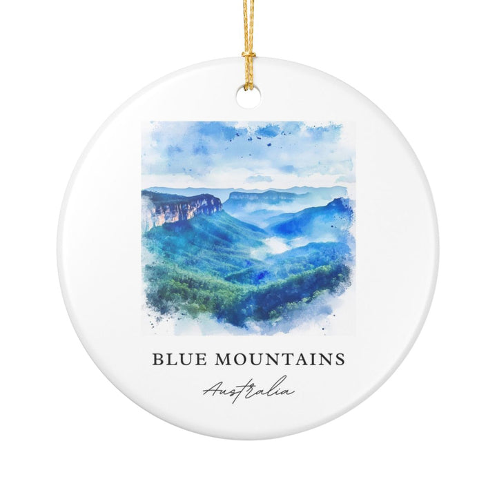 Blue Mountains Australia Ornament: Unique Blue Mountains Souvenir, Blue Mountains Australia Xmas Decor, and Authentic Blue Mountains Gift