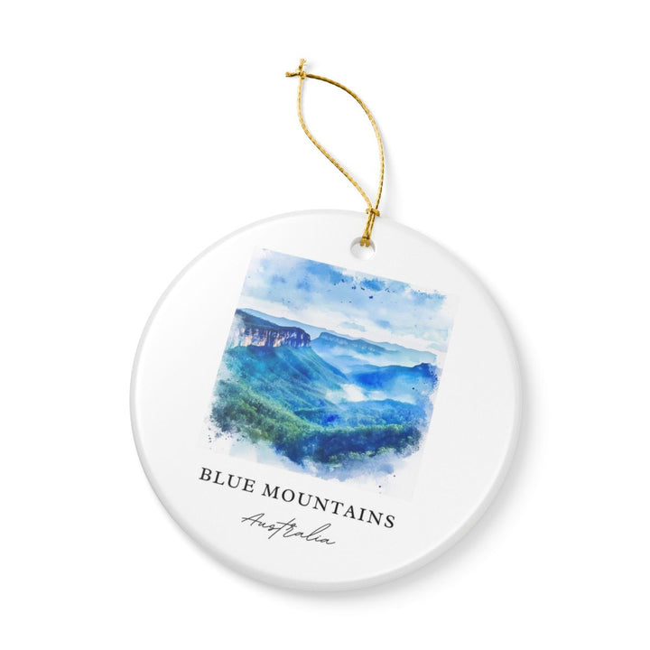 Blue Mountains Australia Ornament: Unique Blue Mountains Souvenir, Blue Mountains Australia Xmas Decor, and Authentic Blue Mountains Gift
