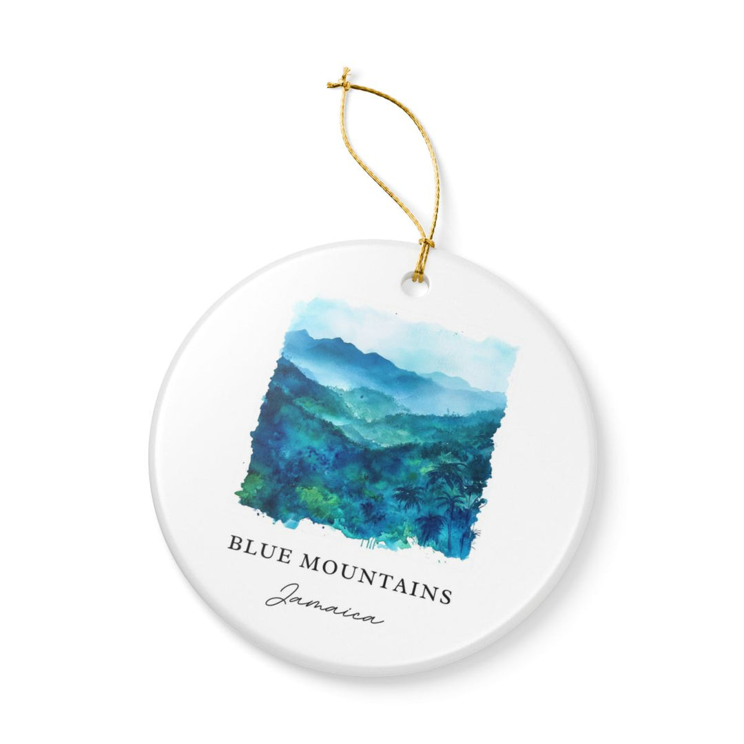 Blue Mountains Jamaica Ornament: Unique Blue Mountains Jamaica Souvenir, Blue Mountains Jamaica Xmas Decor, and Authentic Blue Mountains Jamaica Gift