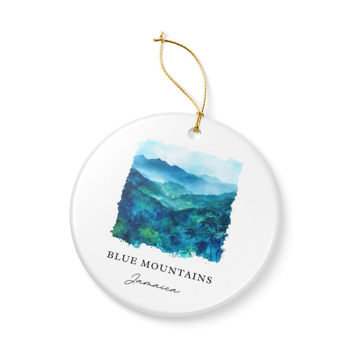 Blue Mountains Jamaica Ornament: Unique Blue Mountains Jamaica Souvenir, Blue Mountains Jamaica Xmas Decor, and Authentic Blue Mountains Jamaica Gift