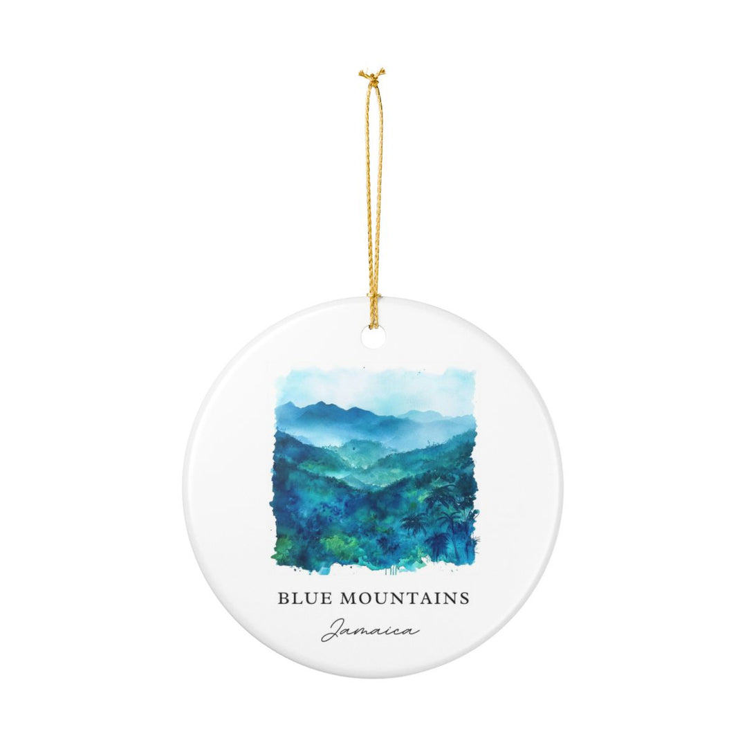 Blue Mountains Jamaica Ornament: Unique Blue Mountains Jamaica Souvenir, Blue Mountains Jamaica Xmas Decor, and Authentic Blue Mountains Jamaica Gift