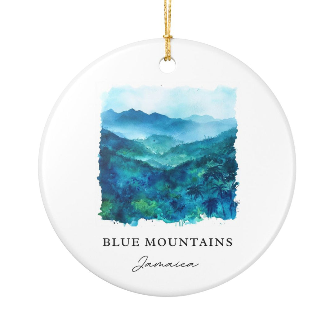 Blue Mountains Jamaica Ornament: Unique Blue Mountains Jamaica Souvenir, Blue Mountains Jamaica Xmas Decor, and Authentic Blue Mountains Jamaica Gift