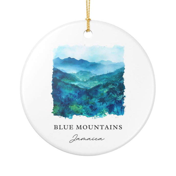 Blue Mountains Jamaica Ornament: Unique Blue Mountains Jamaica Souvenir, Blue Mountains Jamaica Xmas Decor, and Authentic Blue Mountains Jamaica Gift