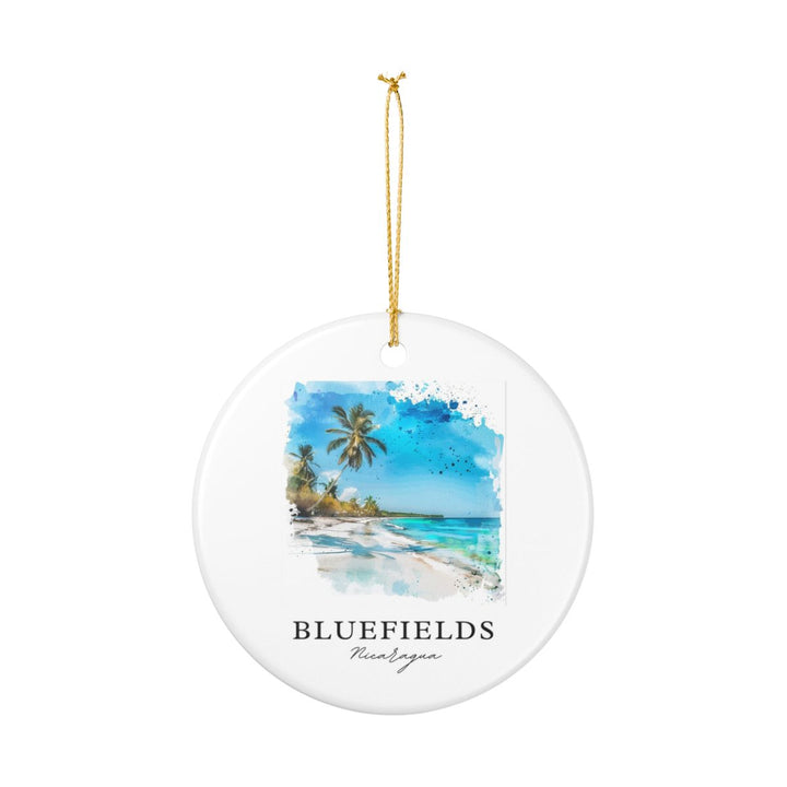 Bluefields Nicaragua Ornament: Unique Bluefields Nicaragua Souvenir, Bluefields Nicaragua Xmas Decor, and Authentic Bluefields Nicaragua Gift
