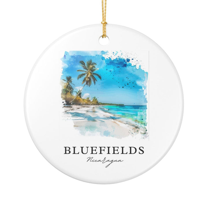 Bluefields Nicaragua Ornament: Unique Bluefields Nicaragua Souvenir, Bluefields Nicaragua Xmas Decor, and Authentic Bluefields Nicaragua Gift