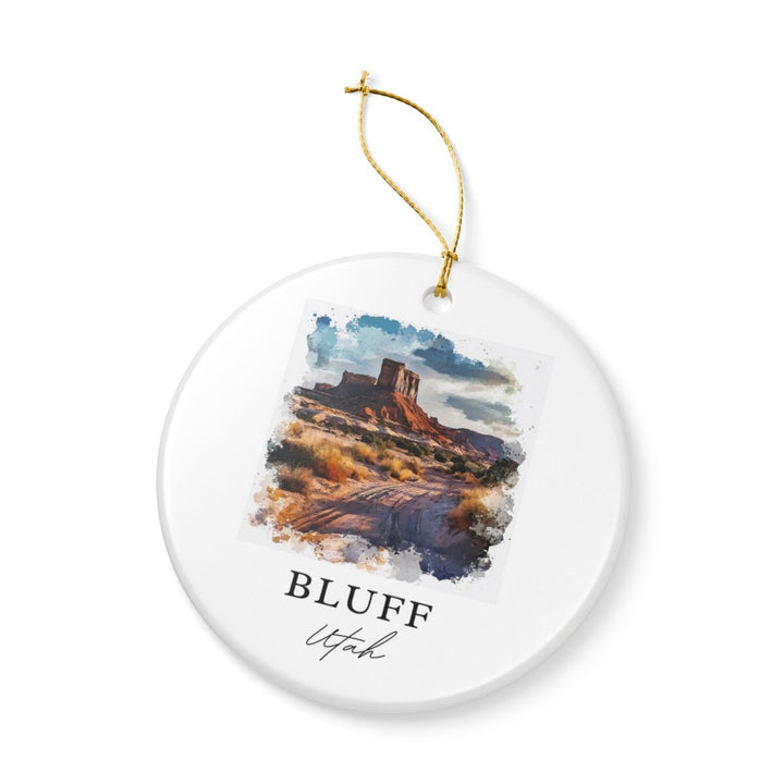 Bluff Utah USA Ornament: Unique Bluff Souvenir, Bluff Utah Xmas Decor, and Authentic Bluff Gift