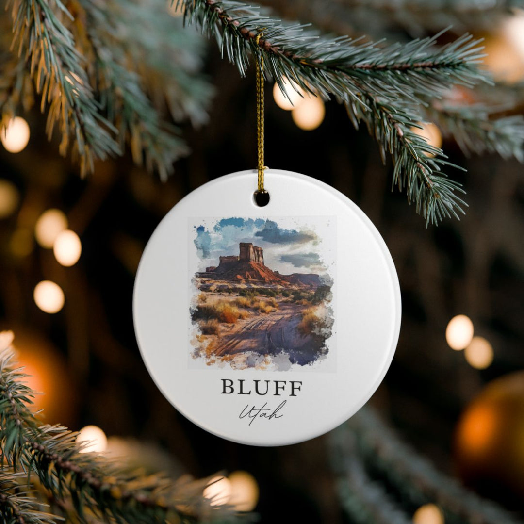 Bluff Utah USA Ornament: Unique Bluff Souvenir, Bluff Utah Xmas Decor, and Authentic Bluff Gift