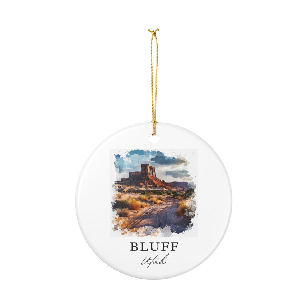 Bluff Utah USA Ornament: Unique Bluff Souvenir, Bluff Utah Xmas Decor, and Authentic Bluff Gift