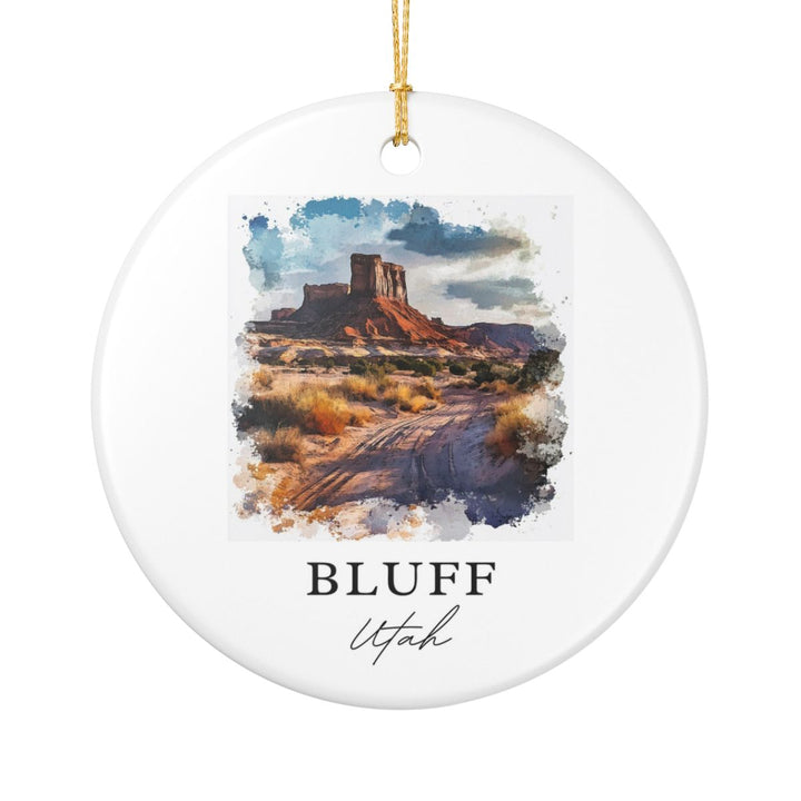 Bluff Utah USA Ornament: Unique Bluff Souvenir, Bluff Utah Xmas Decor, and Authentic Bluff Gift