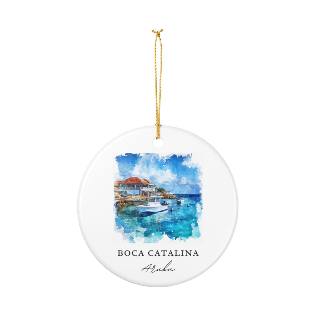 Boca Catalina Aruba Ornament: Unique Boca Catalina Aruba Souvenir, Boca Catalina Aruba Xmas Decor, and Authentic Boca Catalina Aruba Gift