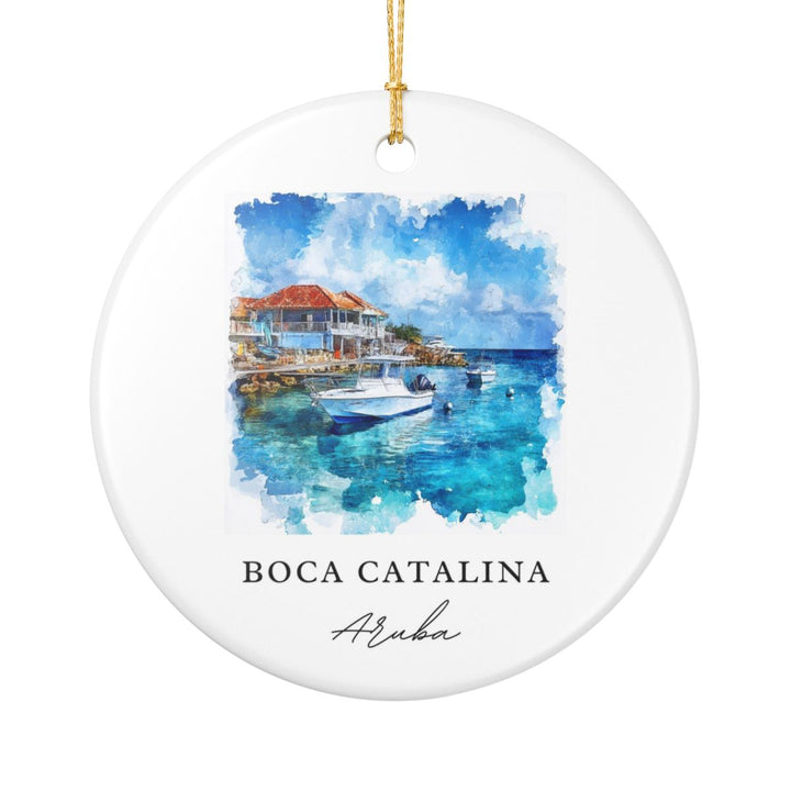 Boca Catalina Aruba Ornament: Unique Boca Catalina Aruba Souvenir, Boca Catalina Aruba Xmas Decor, and Authentic Boca Catalina Aruba Gift