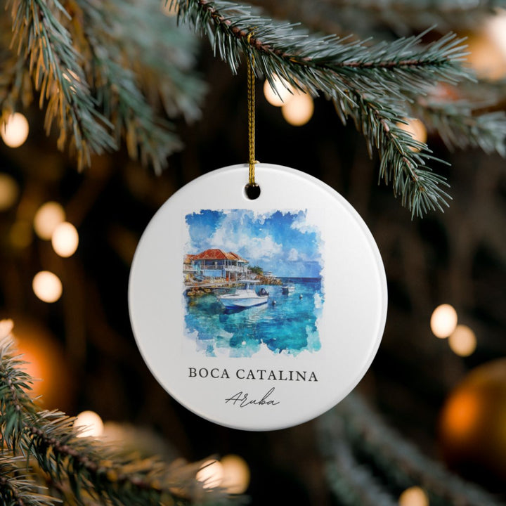 Boca Catalina Aruba Ornament: Unique Boca Catalina Aruba Souvenir, Boca Catalina Aruba Xmas Decor, and Authentic Boca Catalina Aruba Gift