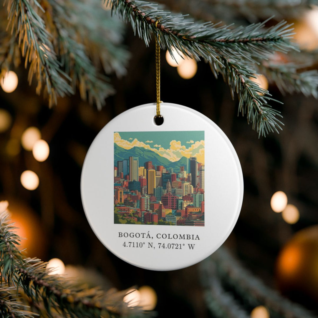 Bogota Colombia Ornament: Unique Bogota Souvenir, Bogota Colombia Xmas Decor, and Authentic Bogota Gift