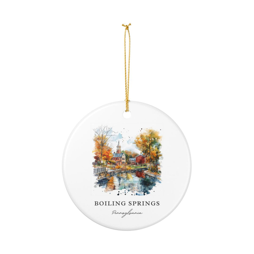 Boiling Springs Pennsylvania USA Ornament: Unique Boiling Springs Souvenir, Boiling Springs Pennsylvania Xmas Decor, and Authentic Boiling Springs Gift