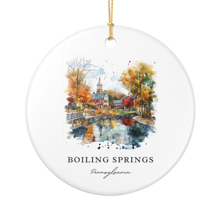 Boiling Springs Pennsylvania USA Ornament: Unique Boiling Springs Souvenir, Boiling Springs Pennsylvania Xmas Decor, and Authentic Boiling Springs Gift