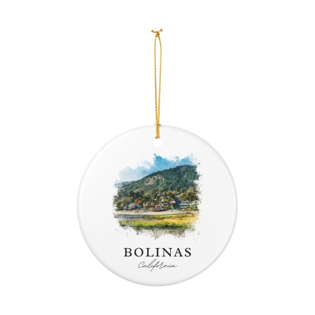 Bolinas California Ornament: Unique Bolinas Souvenir, Bolinas California Xmas Decor, and Authentic Bolinas Gift
