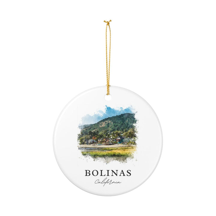 Bolinas California Ornament: Unique Bolinas Souvenir, Bolinas California Xmas Decor, and Authentic Bolinas Gift