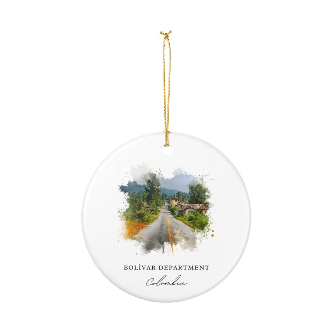Bolívar Colombia Ornament: Unique Bolívar Souvenir, Bolívar Colombia Xmas Decor, and Authentic Bolívar Gift