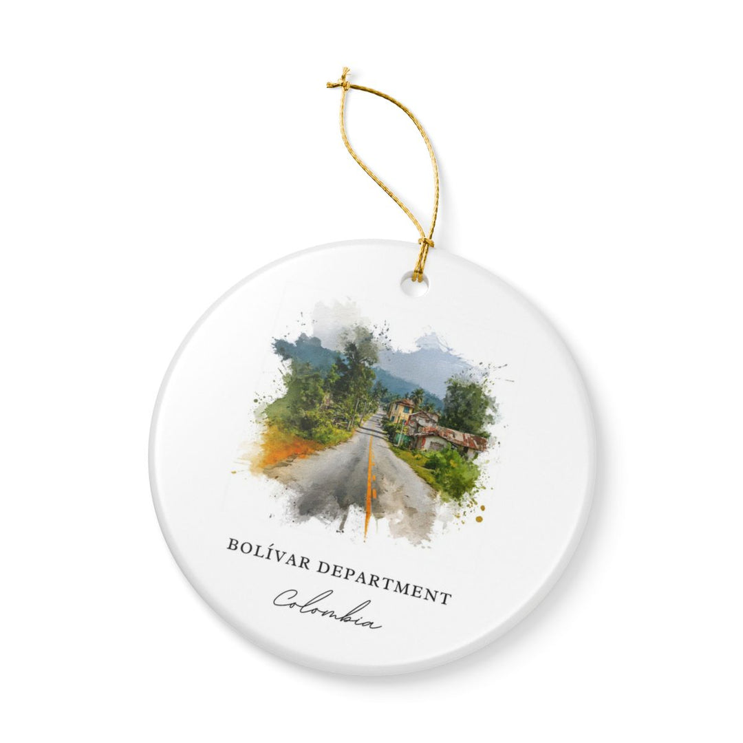Bolívar Colombia Ornament: Unique Bolívar Souvenir, Bolívar Colombia Xmas Decor, and Authentic Bolívar Gift