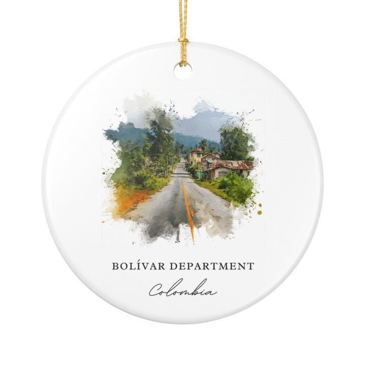 Bolívar Colombia Ornament: Unique Bolívar Souvenir, Bolívar Colombia Xmas Decor, and Authentic Bolívar Gift