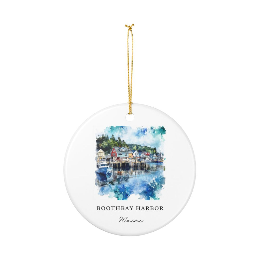 Boothbay Harbor Maine Ornament: Unique Boothbay Harbor Souvenir, Boothbay Harbor Maine Xmas Decor, and Authentic Boothbay Harbor Gift