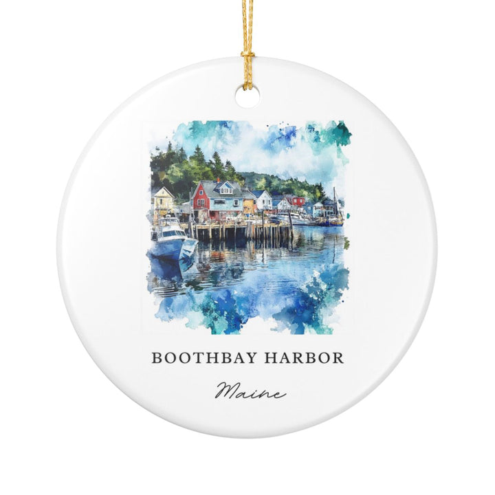 Boothbay Harbor Maine Ornament: Unique Boothbay Harbor Souvenir, Boothbay Harbor Maine Xmas Decor, and Authentic Boothbay Harbor Gift