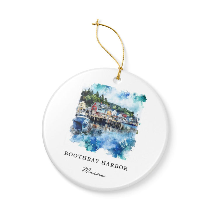 Boothbay Harbor Maine Ornament: Unique Boothbay Harbor Souvenir, Boothbay Harbor Maine Xmas Decor, and Authentic Boothbay Harbor Gift