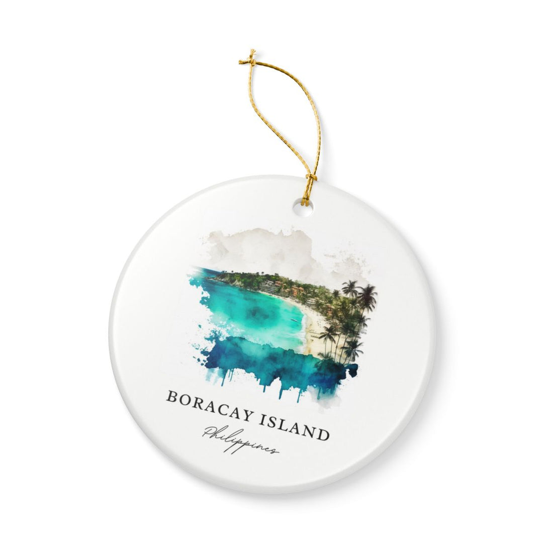 Boracay Island Philippines Ornament: Unique Boracay Island Souvenir, Boracay Island Philippines Xmas Decor, and Authentic Boracay Island Gift