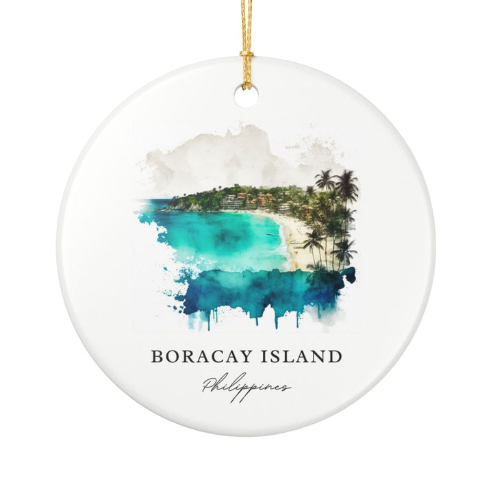 Boracay Island Philippines Ornament: Unique Boracay Island Souvenir, Boracay Island Philippines Xmas Decor, and Authentic Boracay Island Gift