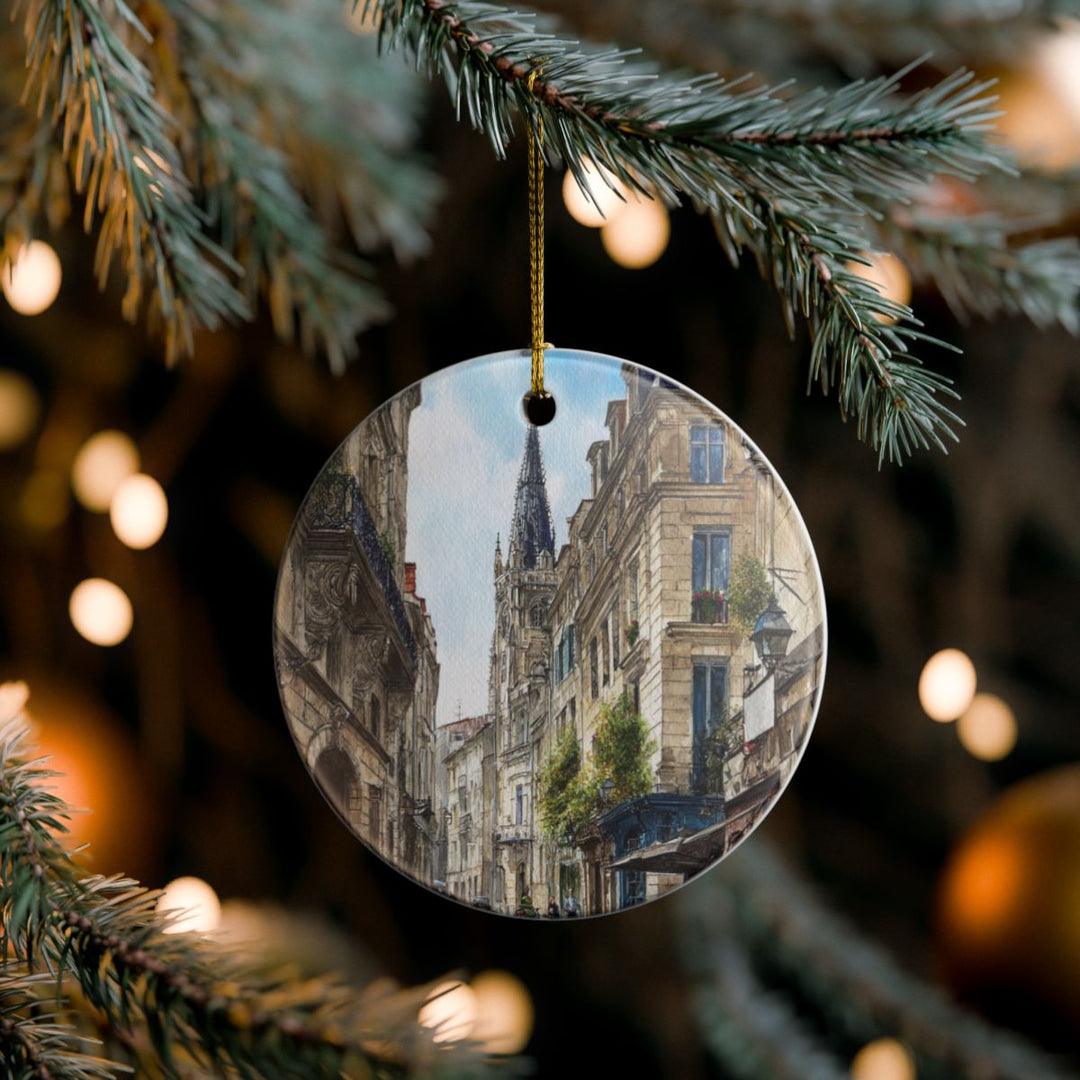 Bordeaux France Ornament: Unique Bordeaux Souvenir, Bordeaux France Xmas Decor, and Authentic Bordeaux Gift