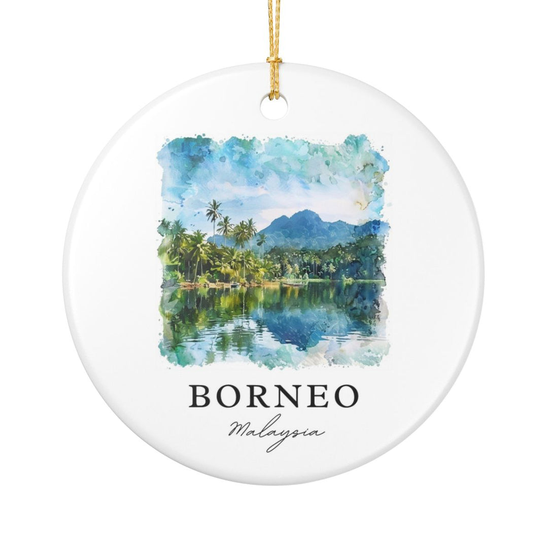 Borneo Malaysia Ornament: Unique Borneo Souvenir, Borneo Malaysia Xmas Decor, and Authentic Borneo Gift
