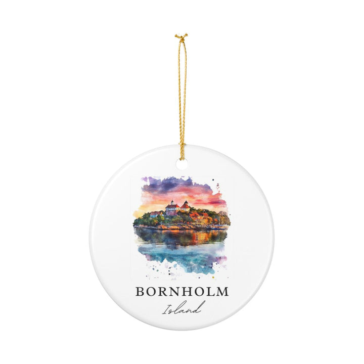 Bornholm Island Ornament: Unique Bornholm Island Souvenir, Bornholm Island Xmas Decor, and Authentic Bornholm Island Gift