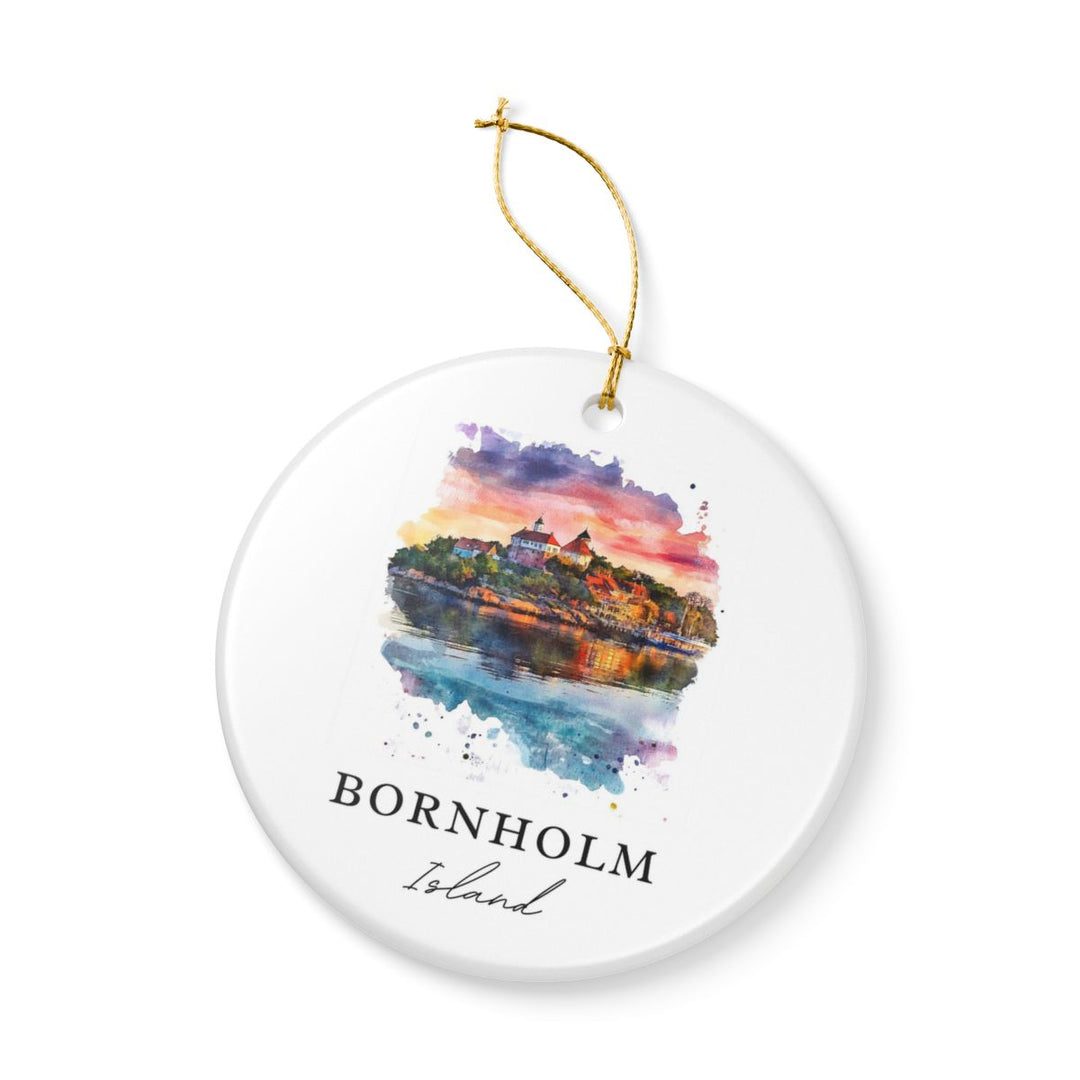 Bornholm Island Ornament: Unique Bornholm Island Souvenir, Bornholm Island Xmas Decor, and Authentic Bornholm Island Gift