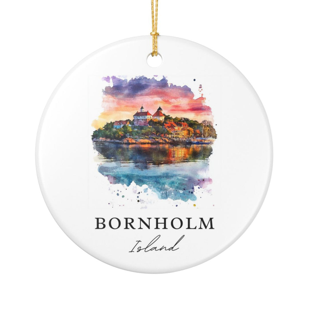 Bornholm Island Ornament: Unique Bornholm Island Souvenir, Bornholm Island Xmas Decor, and Authentic Bornholm Island Gift