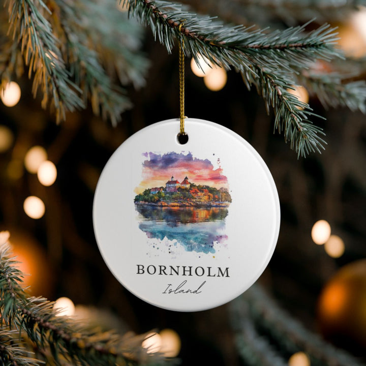 Bornholm Island Ornament: Unique Bornholm Island Souvenir, Bornholm Island Xmas Decor, and Authentic Bornholm Island Gift