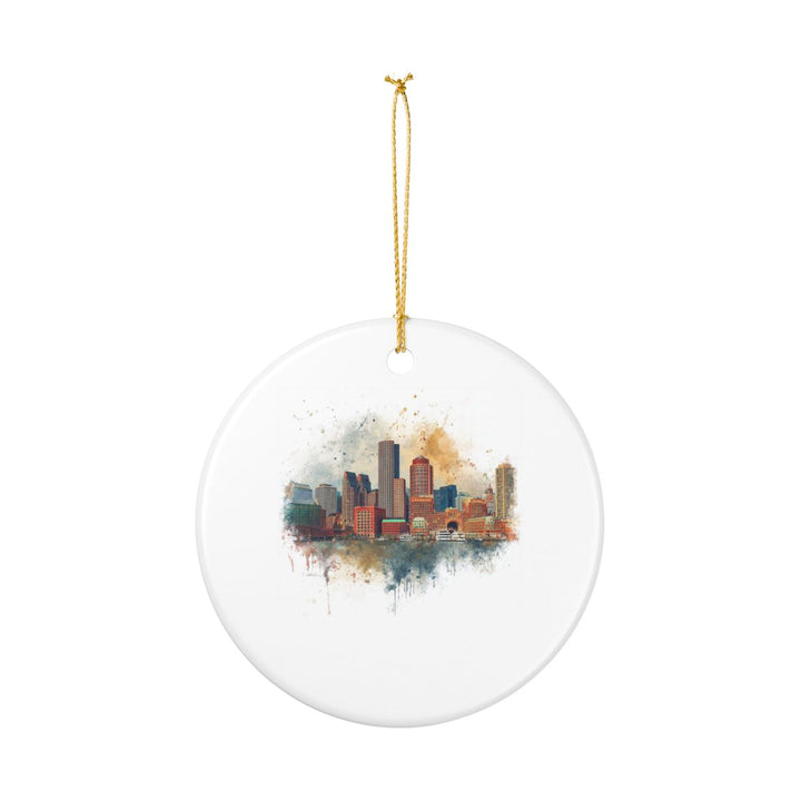 Boston Massachusetts Ornament: Unique Boston Souvenir, Boston Massachusetts Xmas Decor, and Authentic Boston Gift