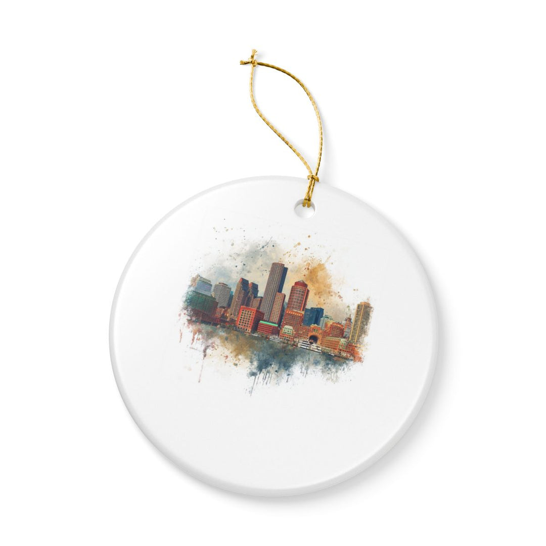 Boston Massachusetts Ornament: Unique Boston Souvenir, Boston Massachusetts Xmas Decor, and Authentic Boston Gift