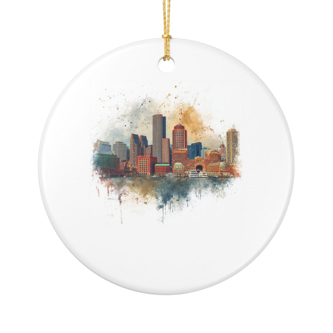 Boston Massachusetts Ornament: Unique Boston Souvenir, Boston Massachusetts Xmas Decor, and Authentic Boston Gift