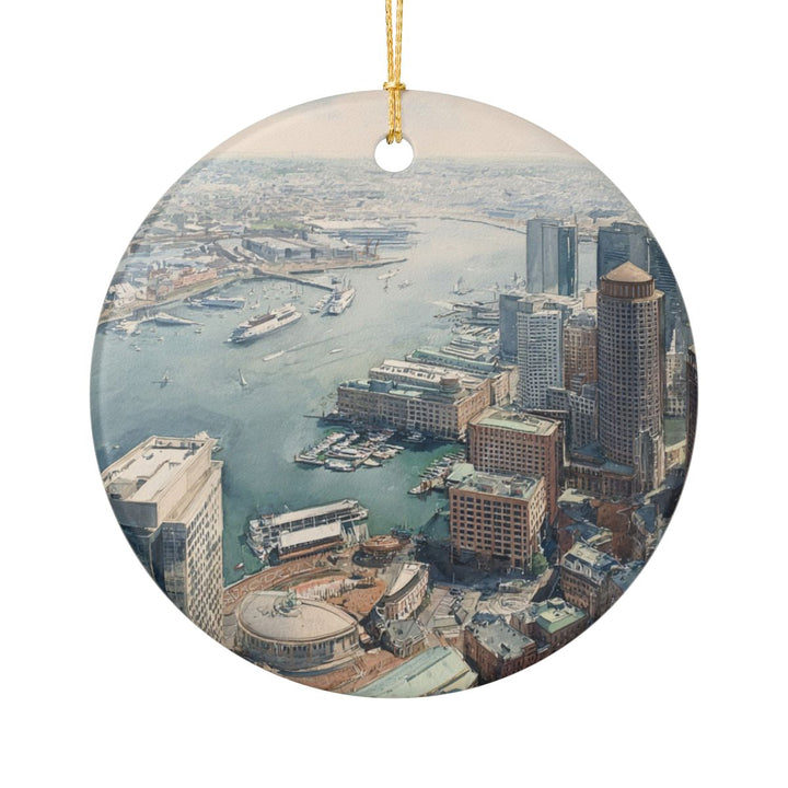 Boston Massachusetts Ornament: Unique Boston Souvenir, Boston Massachusetts Xmas Decor, and Authentic Boston Gift