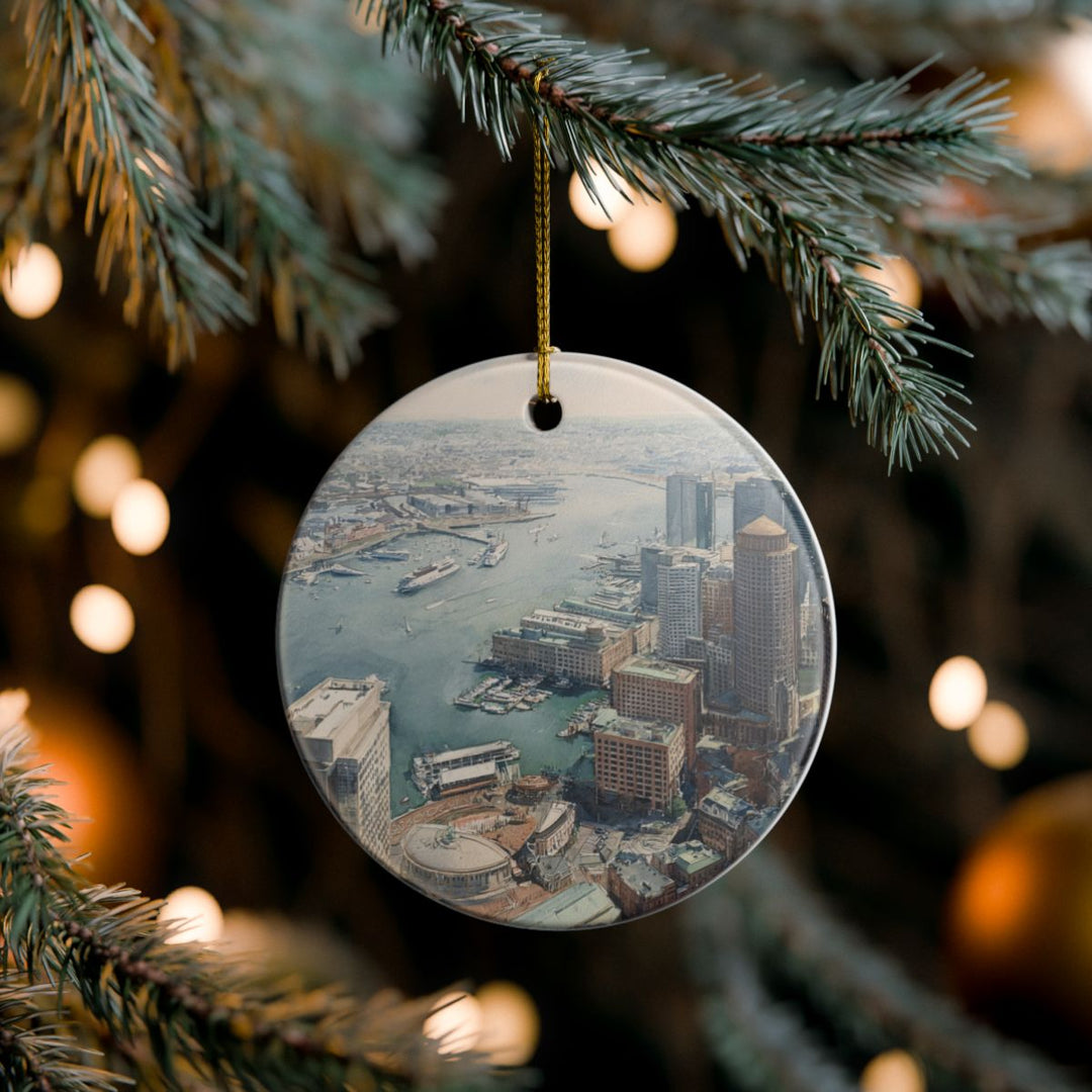 Boston Massachusetts Ornament: Unique Boston Souvenir, Boston Massachusetts Xmas Decor, and Authentic Boston Gift