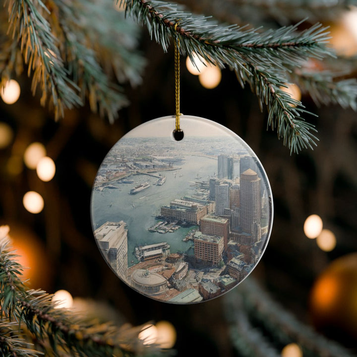 Boston Massachusetts Ornament: Unique Boston Souvenir, Boston Massachusetts Xmas Decor, and Authentic Boston Gift
