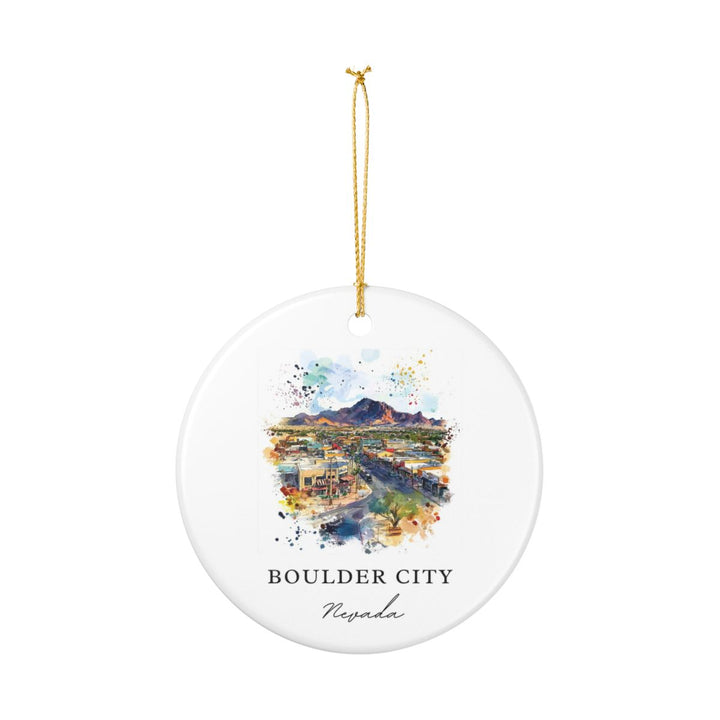 Boulder City Nevada Ornament: Unique Boulder City Souvenir, Boulder City Nevada Xmas Decor, and Authentic Boulder City Gift