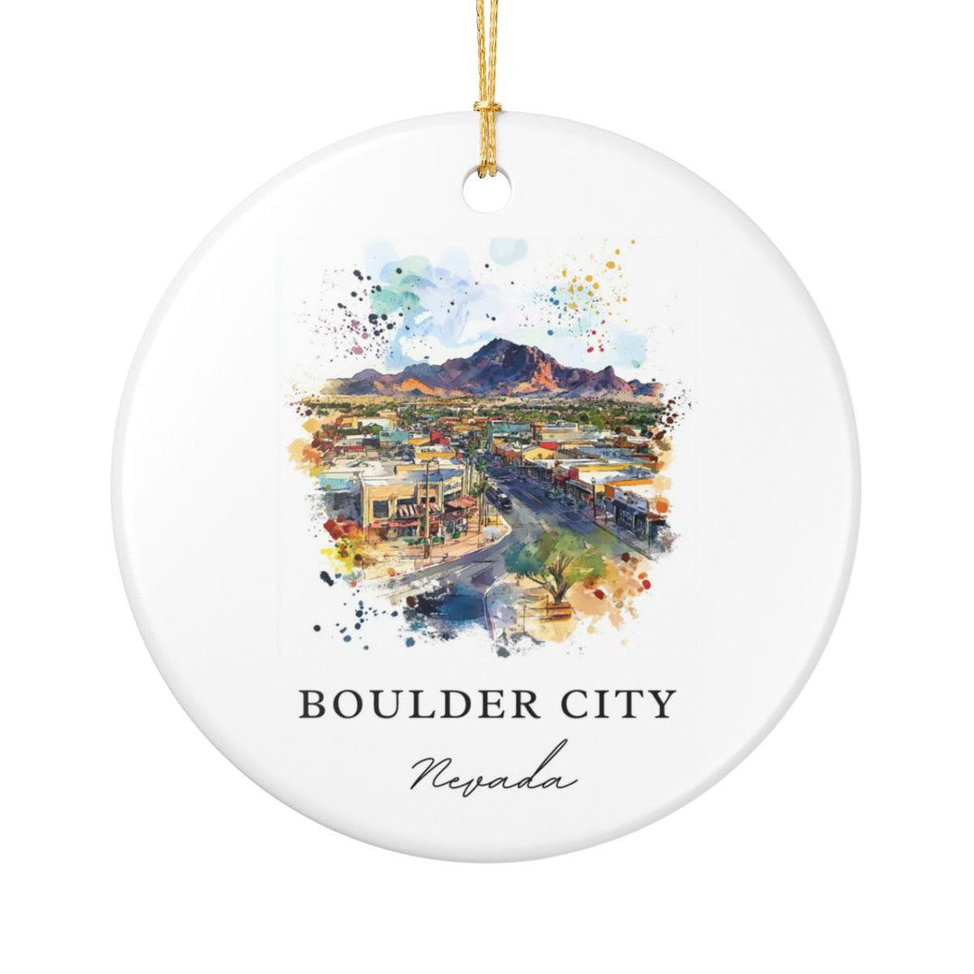 Boulder City Nevada Ornament: Unique Boulder City Souvenir, Boulder City Nevada Xmas Decor, and Authentic Boulder City Gift